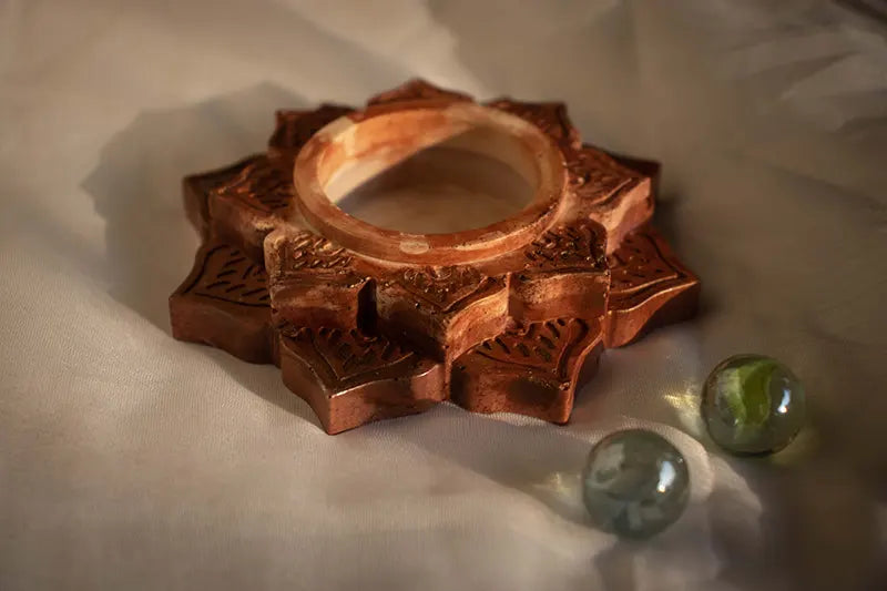 Copper Rangoli Tealight Holder