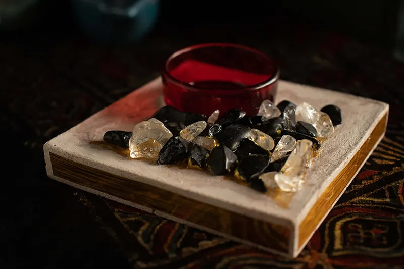 Glass and Agate Tealight Holder