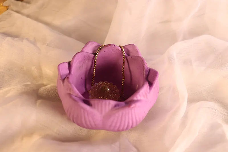 Purple Lotus Tealight Holder